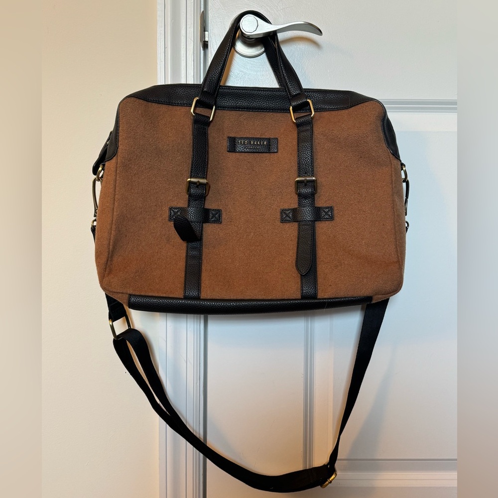 Ted Baker London Cabble Briefcase Tobacco Leather - Picture 1 of 9